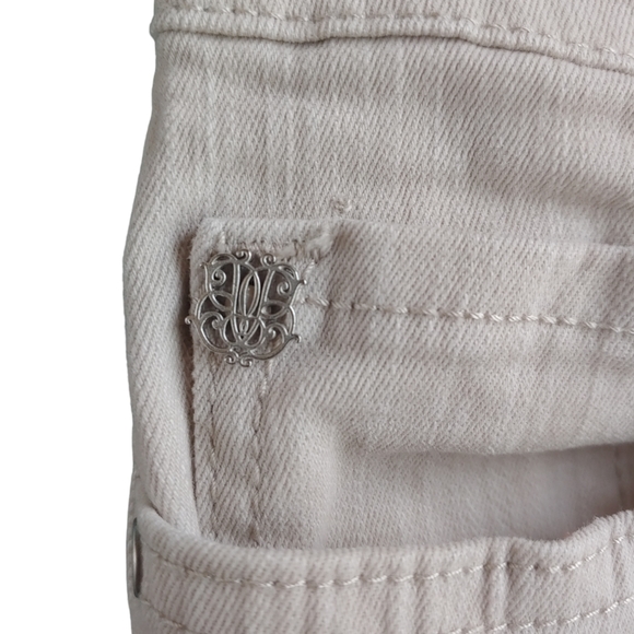 Bandolino Mandie Slim Crop Womens Size 8 Taupe Wash Pink Floral Ankle Crop Jeans - Picture 4 of 14